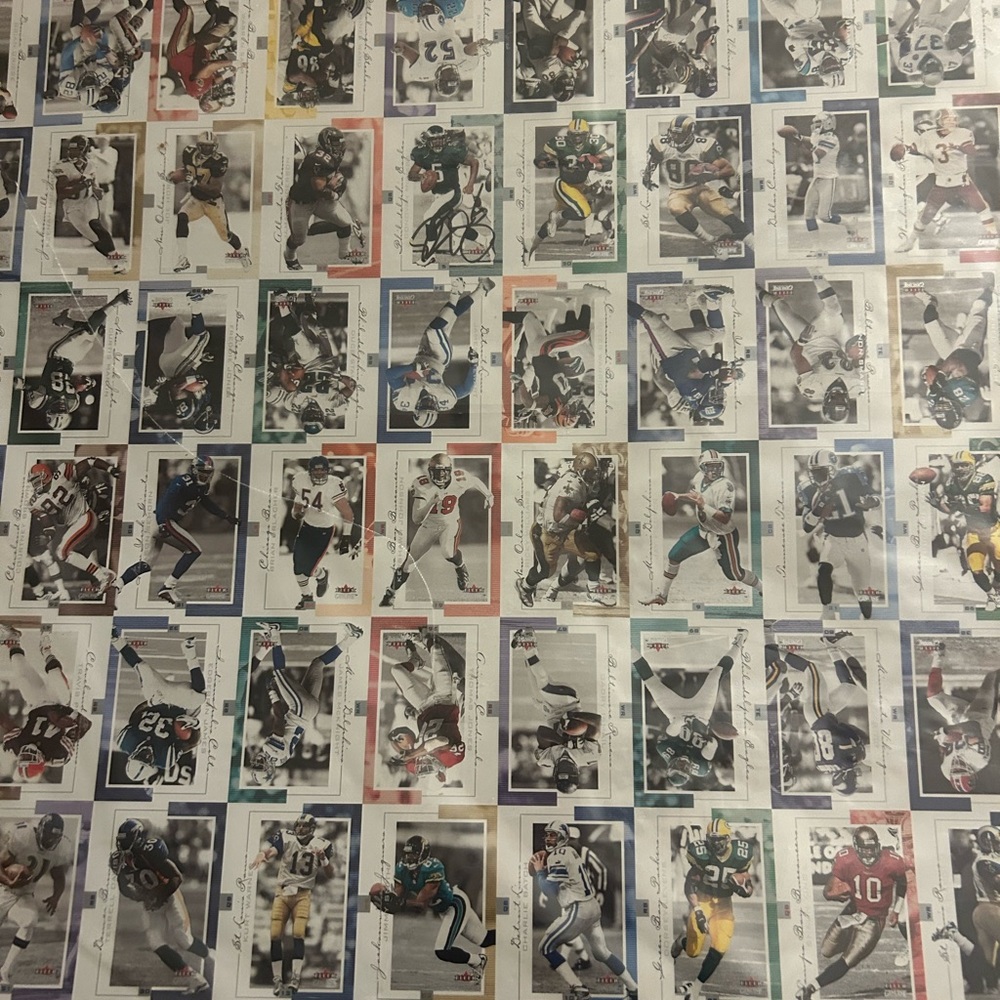2001 Fleer genuine uncut football cards signed by Donovan McNabb